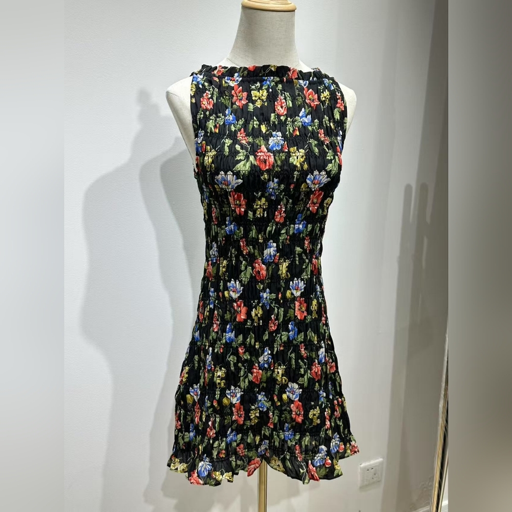 Doen GIANNA DRESS IN NOIR WILD ROSE - Picture 6 of 10